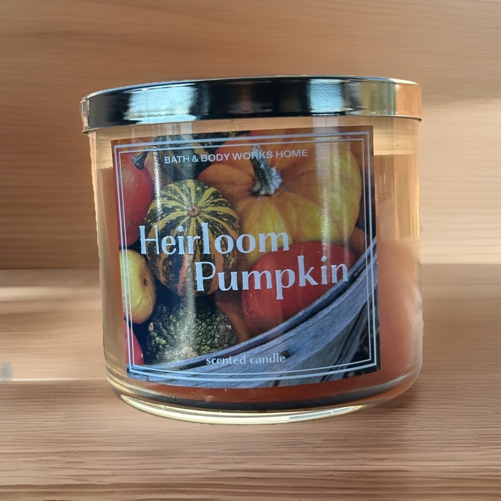 Bath & Body Works‎ Home 3-Wick Scented Candle Fragrance HEIRLOOM PUMPKIN Autumn